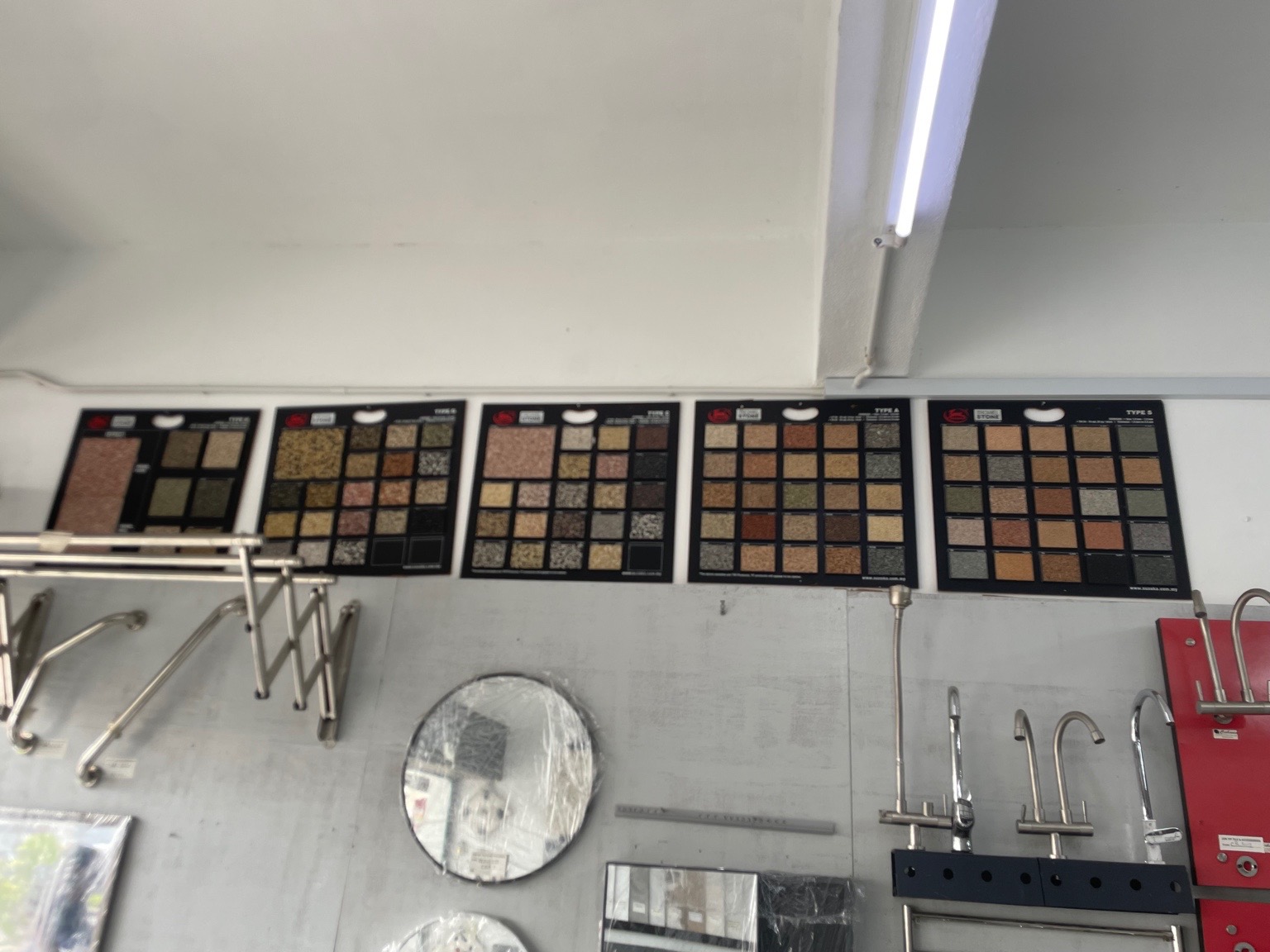 Tile sample selection board